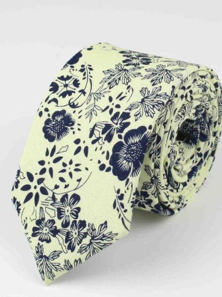 Cravate originale à imprimé fleuri élégant pour hommes