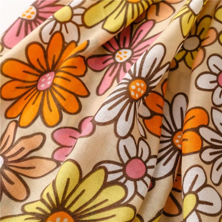 Foulard à imprimé Floral pour femme vintage foulard a imprime floral pour femme vintage 5
